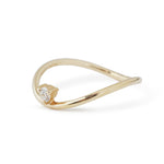 Petite Diamond Ellipse Ring by White Space Rings 756A8923