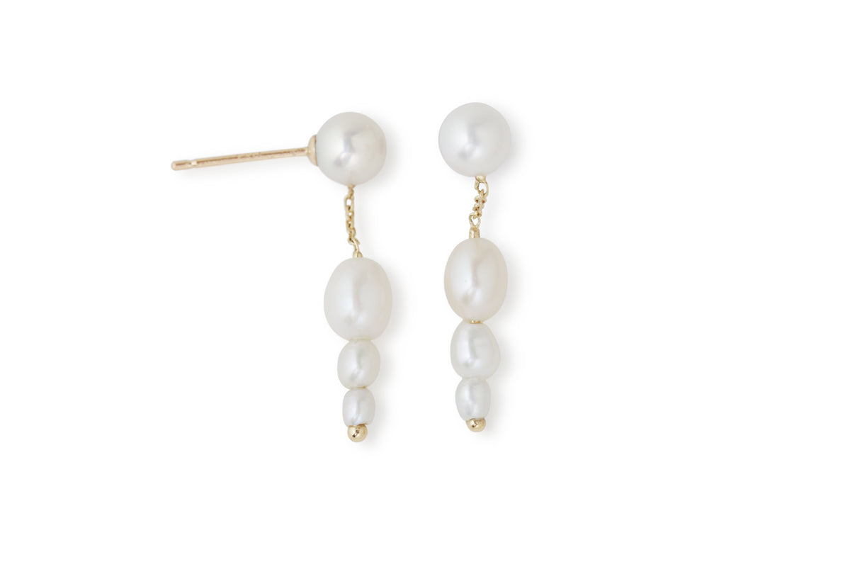 Petite Palazzo Pearl Earrings by White Space Earrings 756A8939