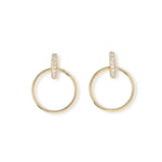 Petite Diamond Vita Hoop Earrings by White Space Earrings 756A8946