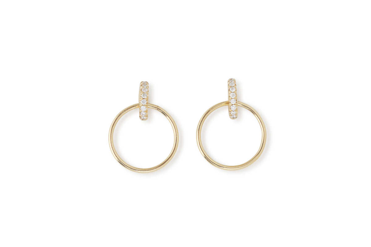 Petite Diamond Vita Hoop Earrings by White Space Earrings 756A8946