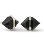 Large Herkimer cut Onyx Stud Earrings Silver Earrings 756A9159_75655c8c-9872-4514-a14c-fa273d237022