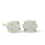 Small Prong set Herkimer cut Aquamarine Stud Earrings Default Title Earrings 756A9165_f8b74c5b-0daf-4355-b712-5da6c37b90a5