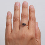 Large Herkimer cut Micropave Bezel Wrapped Ring Rings 756A9214