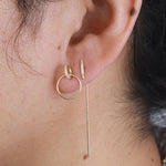 Diamond Linea Wing Threader Earrings by White Space Earrings 756A9222