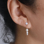 Petite Palazzo Pearl Earrings by White Space Earrings 756A9225