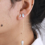 Lagniappe Pearl Threader Earrings by White Space Earrings 756A9235_e560aab7-e4a2-4be0-8b46-fd22d7650e32