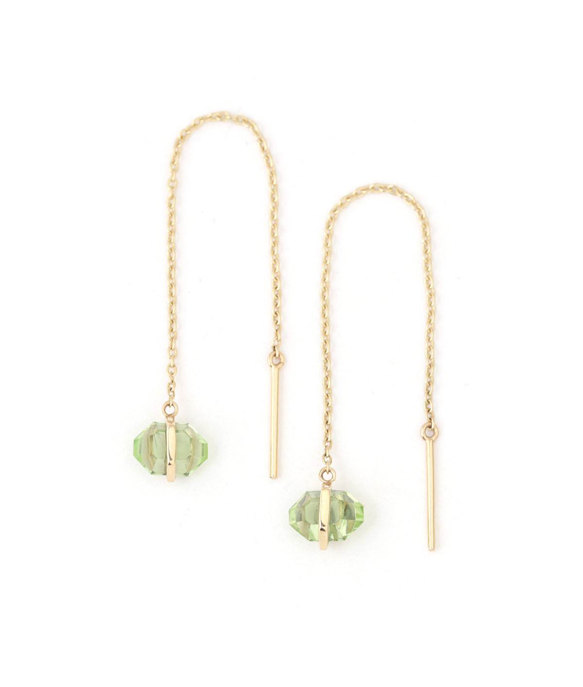 Small Herkimer cut Peridot Bezel wrapped Pull through chain Earrings Earrings 756A9280_8d6b1292-f45a-4f3e-8a4e-ef959cb83d7d