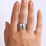 Moonrise Cigar Band Ring by Erin Cuff Stock Ring 756A9524