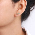 Small Freeform Pull Through Micropave Earrings Earrings 756A9640