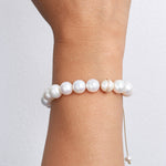 Pearl Cord Bracelet with Diamond Bezel Wrap Detail Bracelets 756A9707