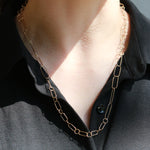 Mixed Link Oval and Round Chain Necklace Necklaces 756A9899