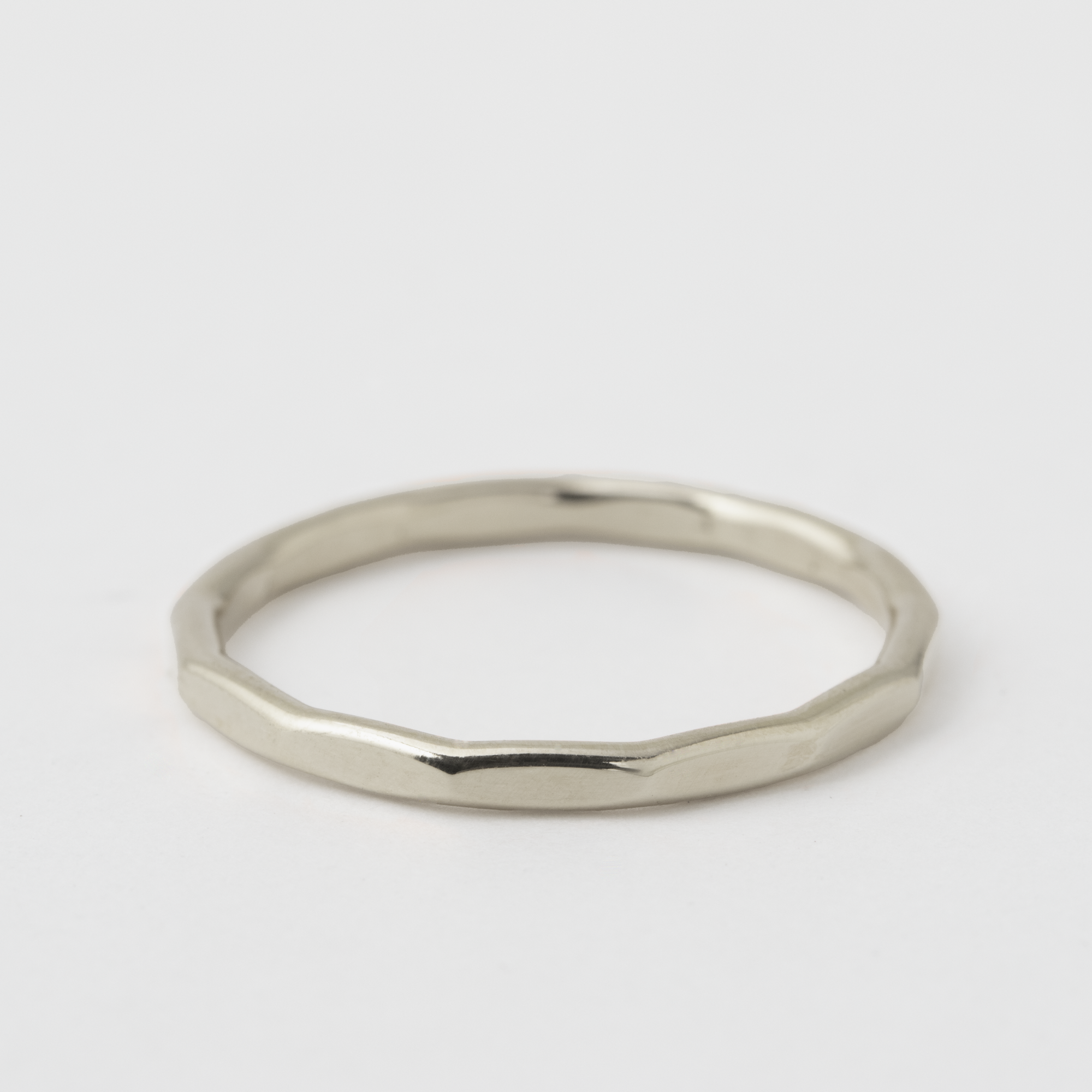 1.5mm Solid Hammered Band - White Gold 18 karat white gold Rings 75bac4256854a6e132638060ba2bbdd96eb7b335c569915f6f4ce3b934ebb091