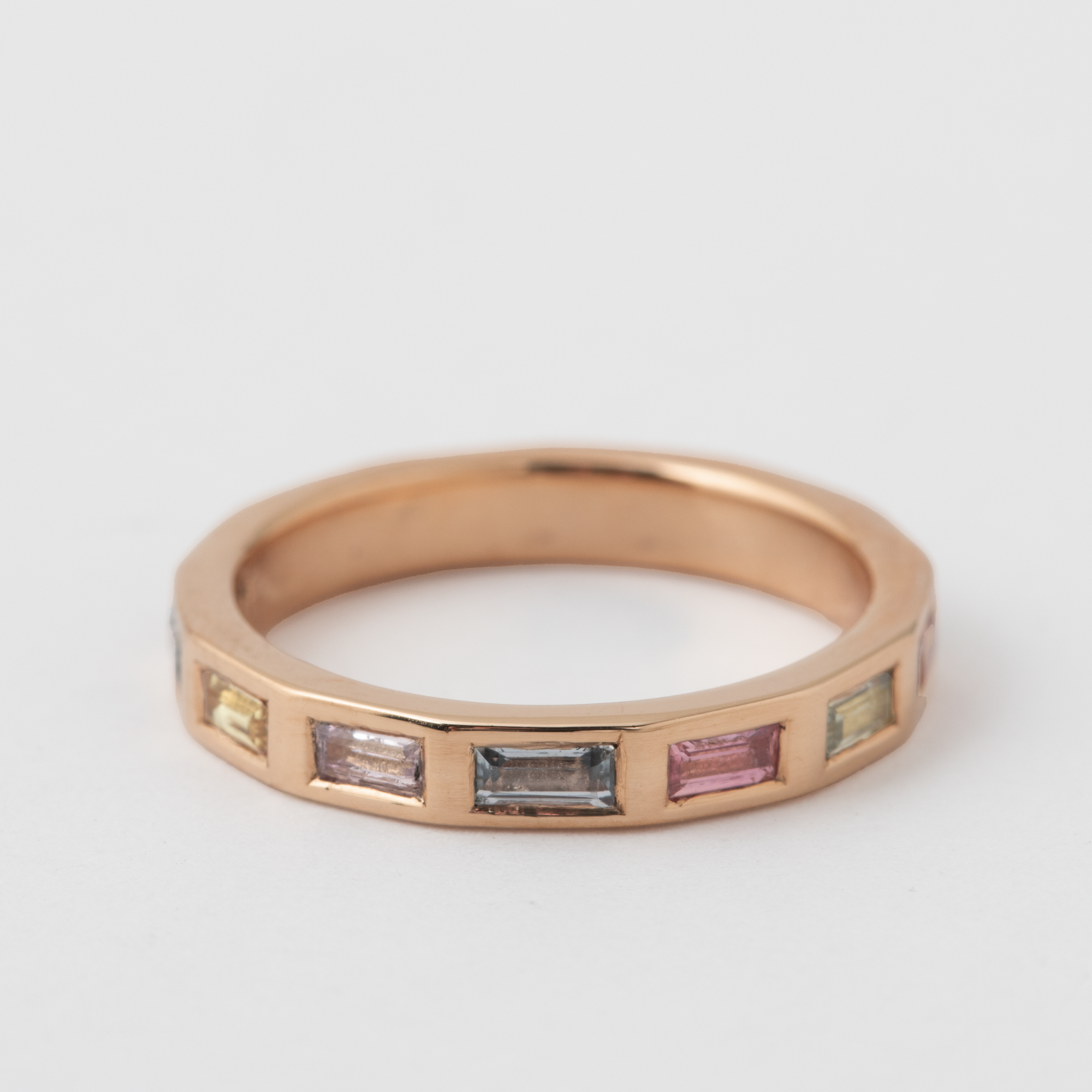 Baguette cut sapphire Band - 18k Rose Gold Default Title HIDDEN 860d1ba76298eb1a1f5ccd73e6b7fbff23f232870531f7bb4a069ccb43cd480a