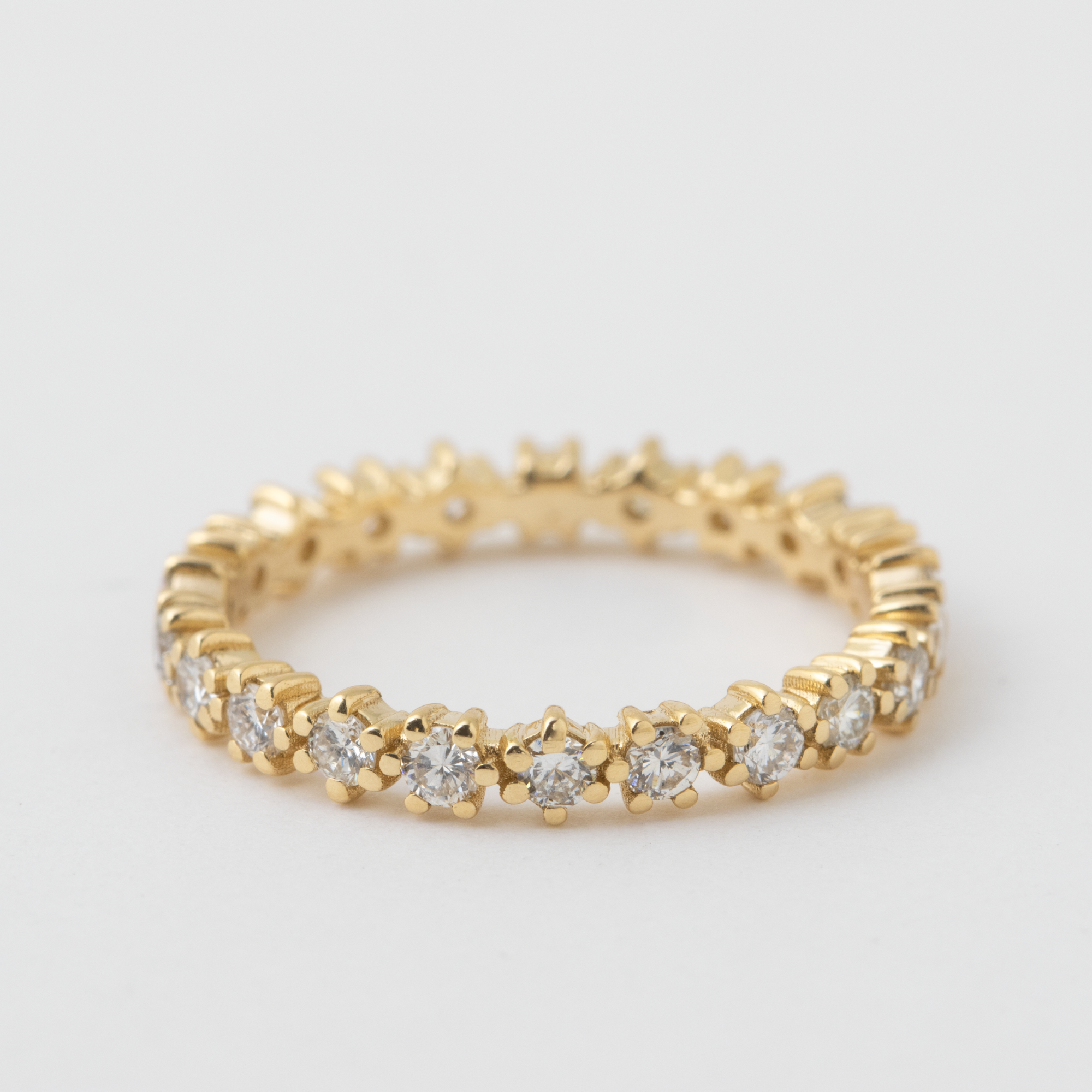 Prong set White Diamond Eternity Band - 18k Yellow Gold Default Title HIDDEN 8e4ceffe28f9ebbb4019adf0b4a8e00a34c4da005b2a6fe9a0f0278eedd4134a