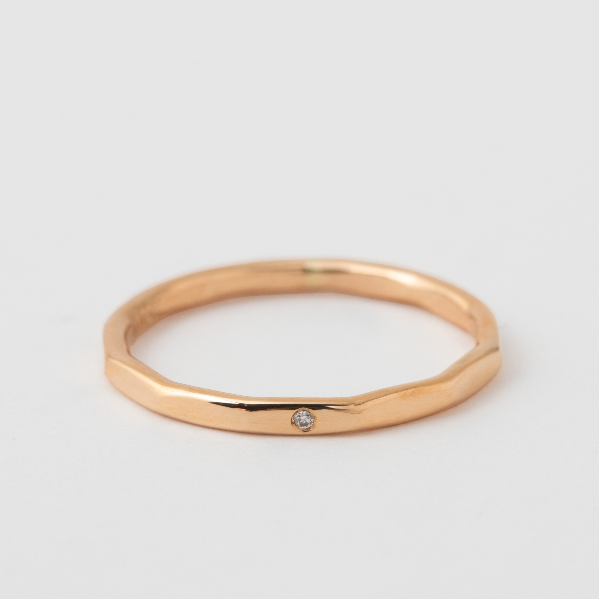 Single Flush Set White Diamond Band - 18k Rose Gold Default Title HIDDEN 92364d129c2249bfb9b69048a04646b99fa4a6b340db918965d2d73735d6b556_a9987cad-a2a4-4ef2-b5c3-2f23741a9f1c