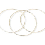 Triple Round Rolling Bangles Silver BraceletS B300-3