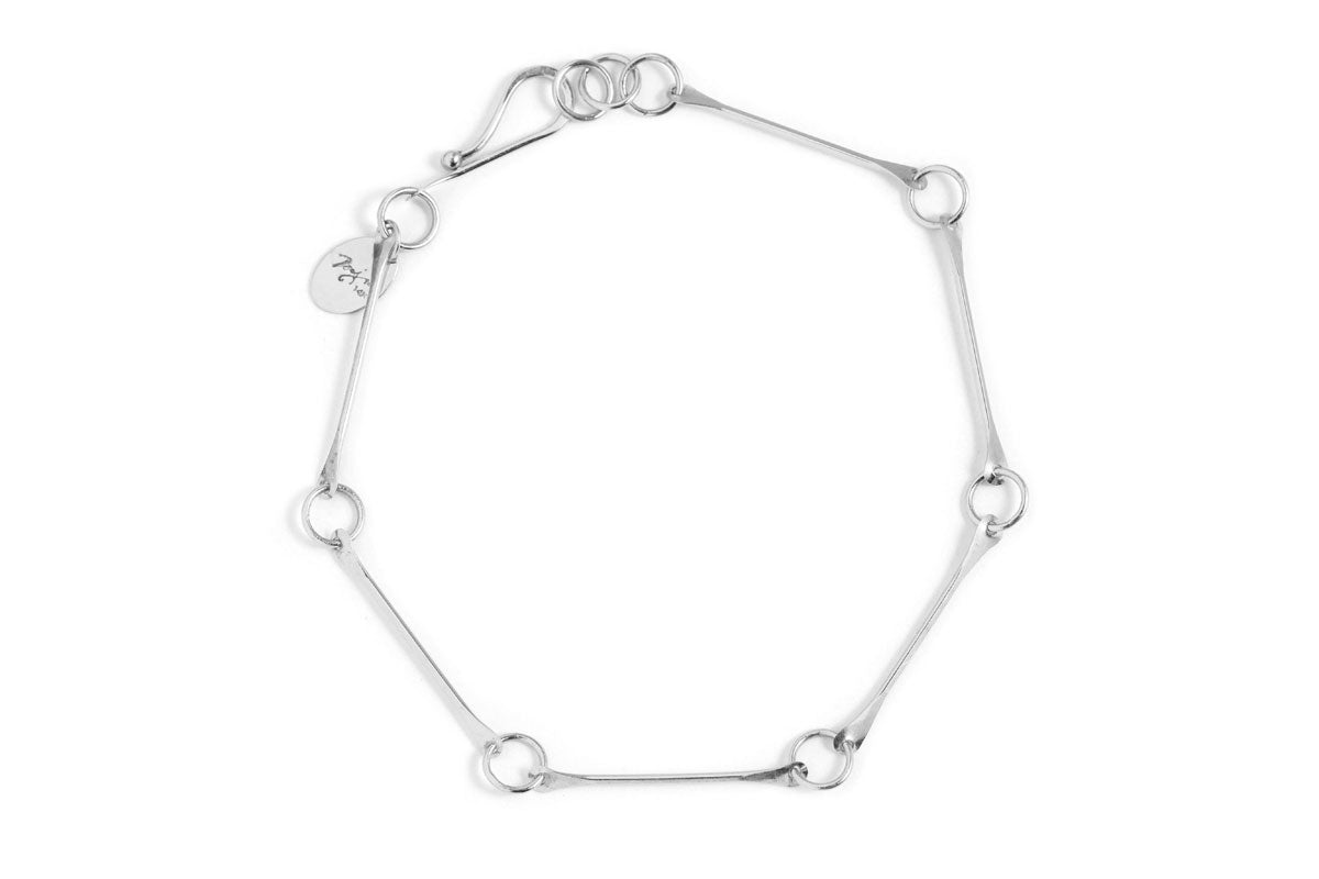 Bone chain bracelet silver Bracelets B937s