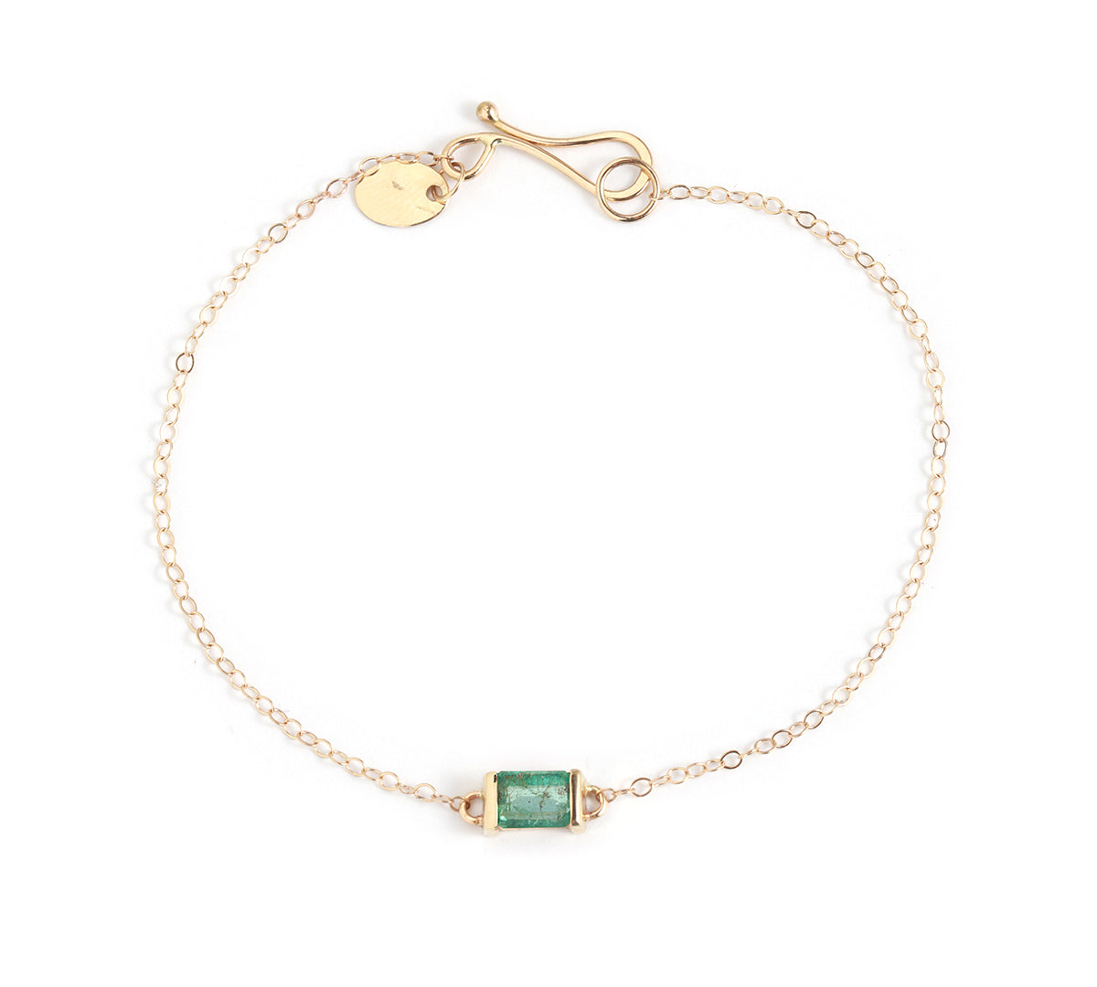 Bar Baguette Emerald Chain Bracelet Bracelets B946EM