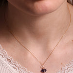 Diamond Wrapped Herkimer Cut Iolite Charm Charm C136GIOL-OM