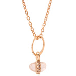 Diamond Wrapped Tiny Freeform Rainbow Moonstone Charm Charm C137GRMS