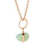 Small Freefrom Bezel Wrapped Chrysoprase Charm Charm C138GCH