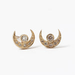 Diamond Moon Stud Earring (half pair) by Celine Daoust CD_1636