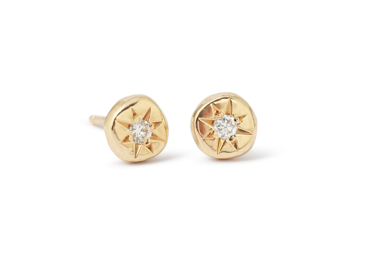 Estrella Diamond Stud Earrings by Ladha EARRINGS E11GD