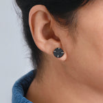 Large Black Druzy Agate Studs Earrings E1537-3_172f3e82-a4c2-4fcb-a18f-b0a0518b7a2c