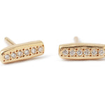 Tali Diamond Bar Stud Earrings by Ladha EARRINGS E21GWD-2