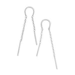 Horseshoe Threader Earrings Silver EARRINGS E2208s-copy