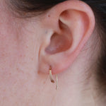 1/2 Inch Wishbone Hoops Earrings E2239onmodelstory