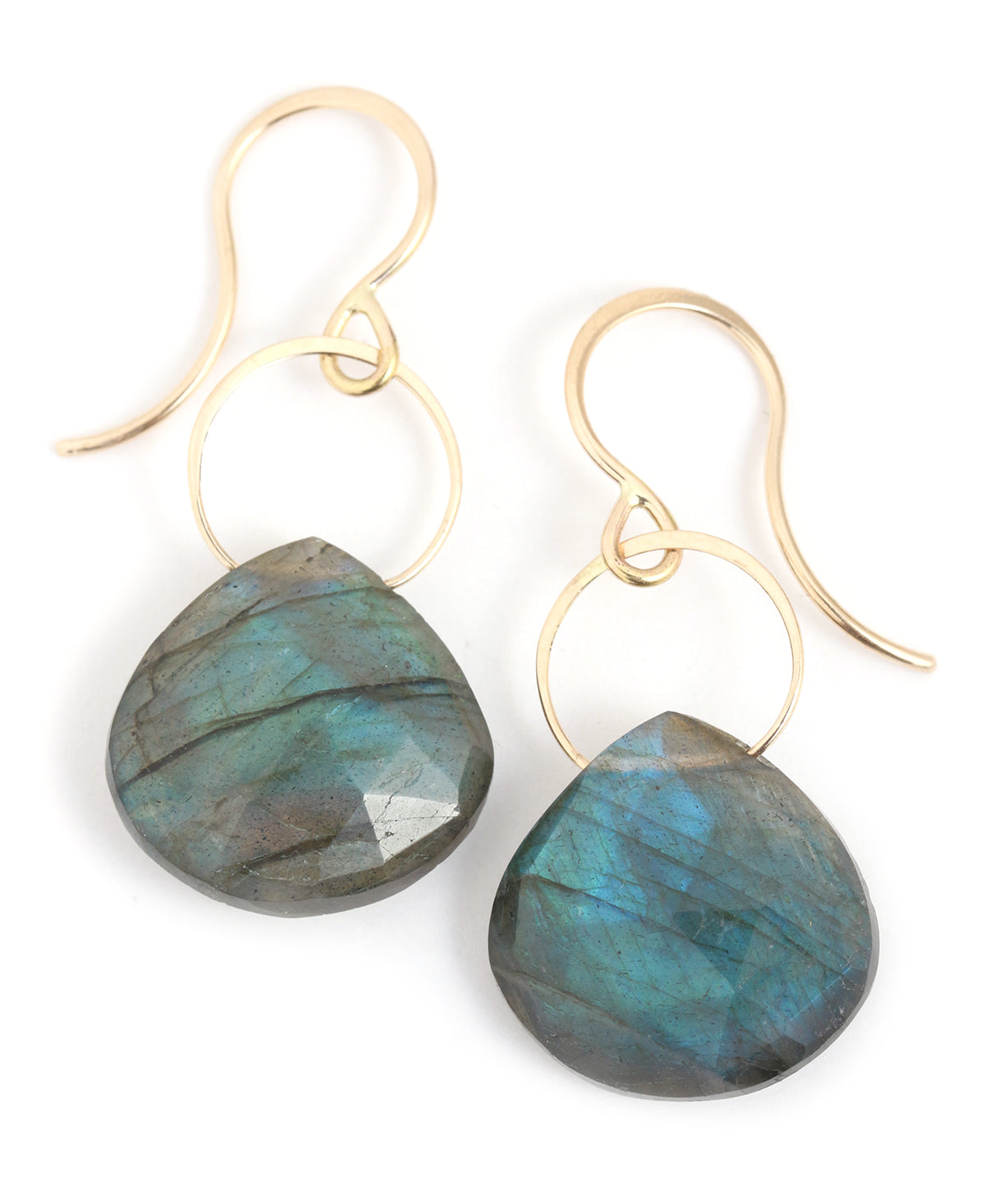 Labradorite Single Drop Earrings Gold EARRINGS E2249LAB