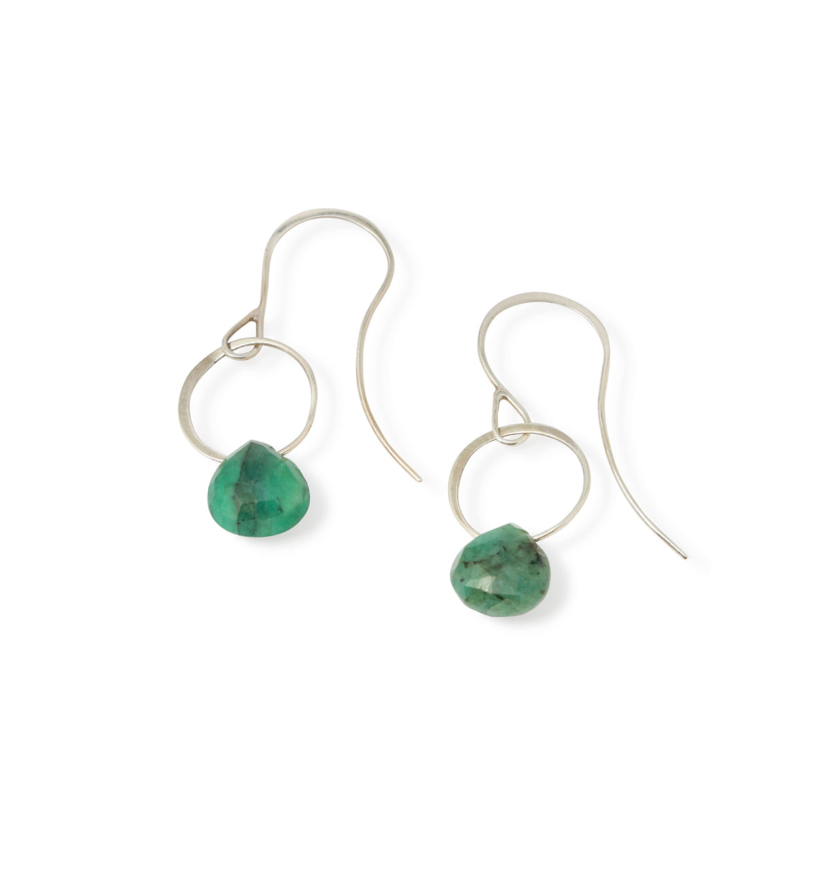 Emerald Single Drop Earrings EARRINGS E2255EM