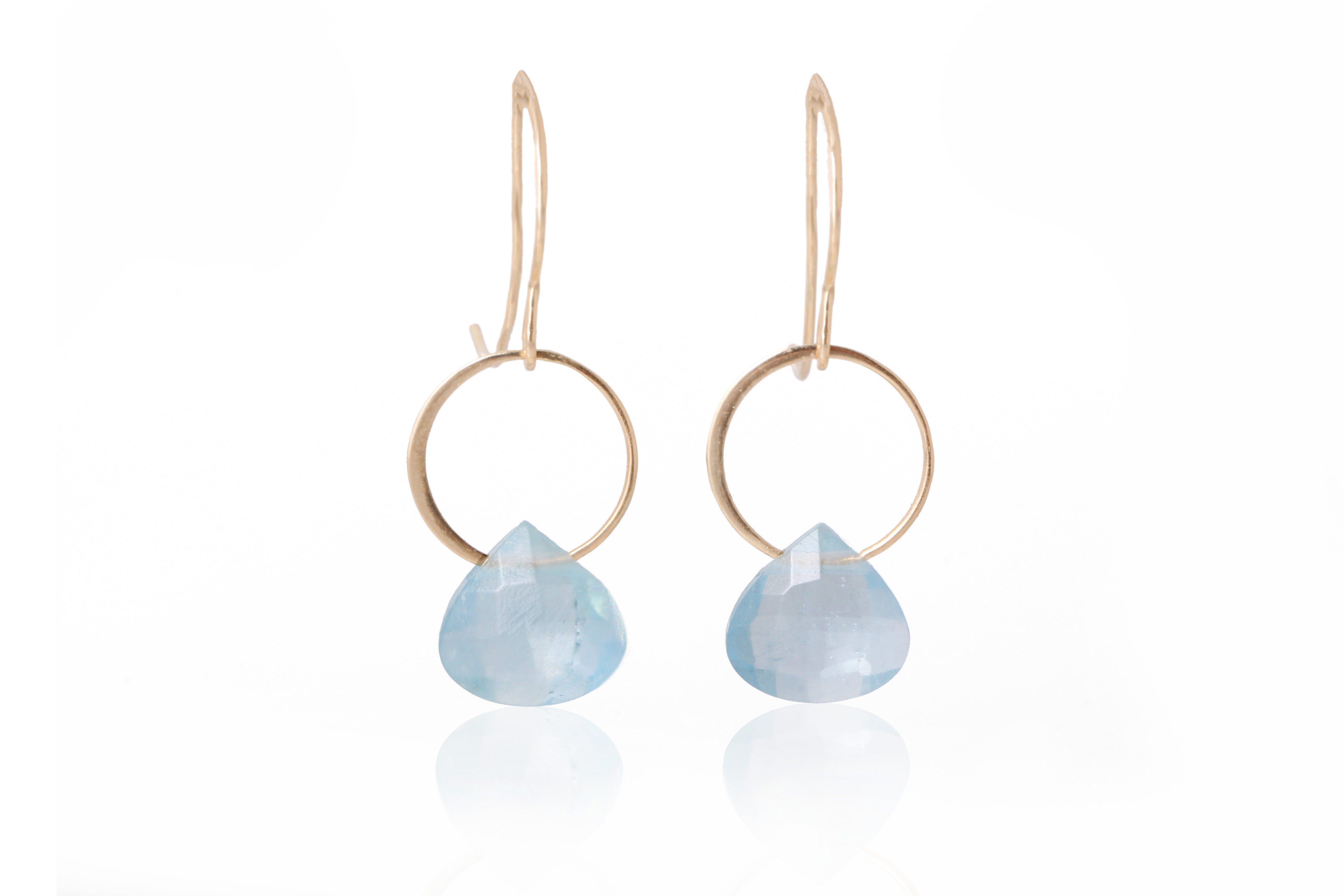 Aquamarine Single Drop Earrings Gold EARRINGS E2255GAQ_copy
