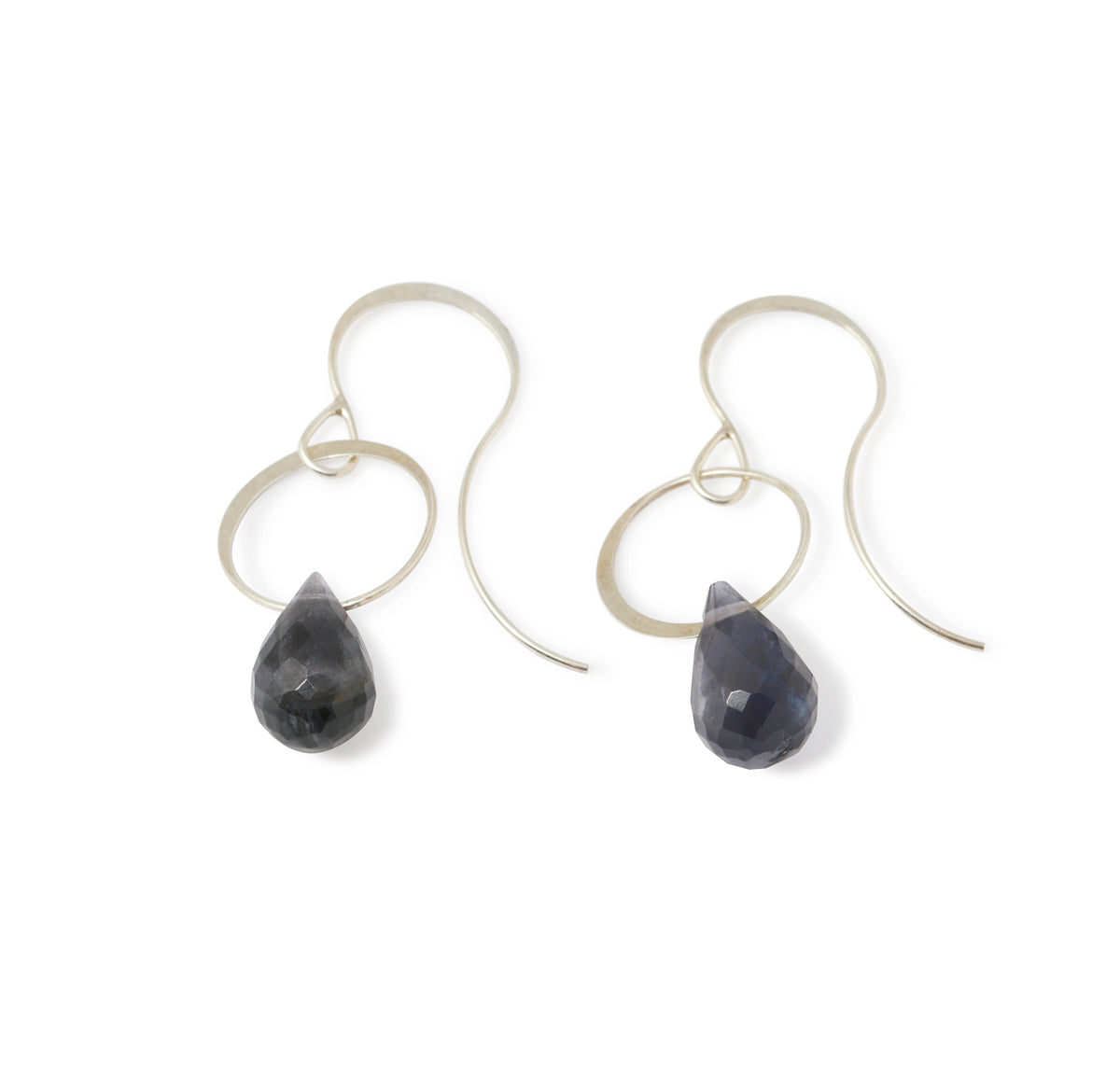 Iolite Single Drop Earrings Silver EARRINGS E2255IOL-1