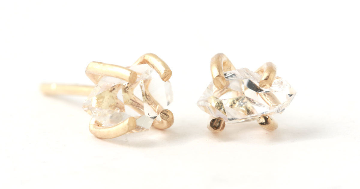 Mini Herkimer Diamond Stud Earrings – Melissa Joy Manning Inc.