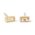 Farrah Topaz Baguette Stud Earrings by Ladha EARRINGS E25GT-2