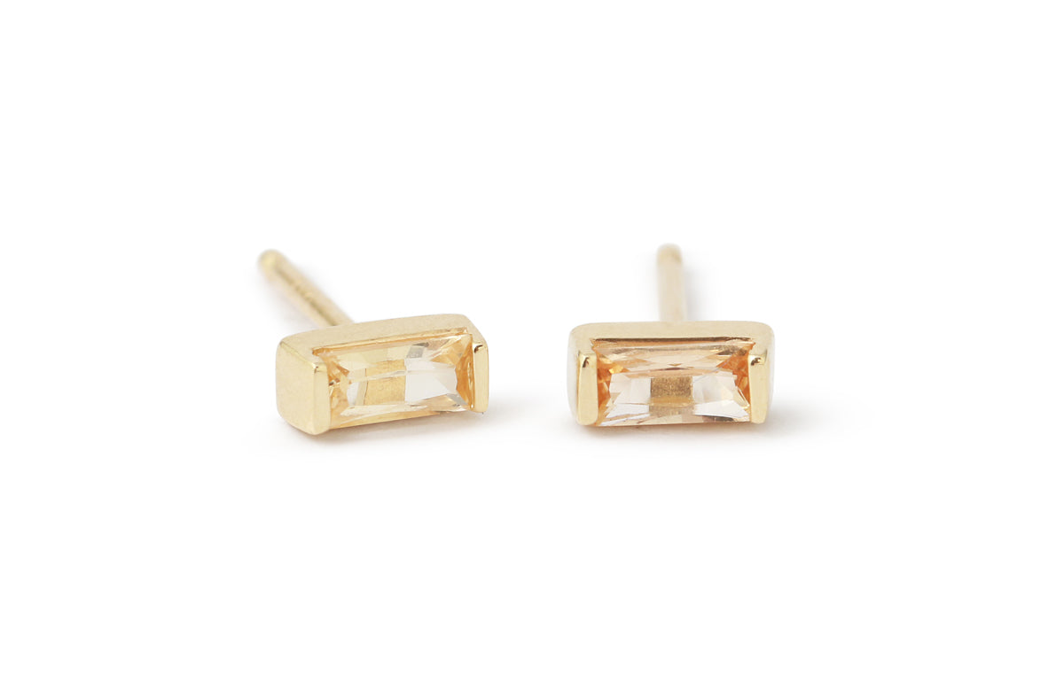 Farrah Topaz Baguette Stud Earrings by Ladha EARRINGS E25GT-2