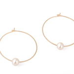1.25 Inch Hoops with Single Floating Pearl Gold Earrings E3028Gcopy_243db2e6-20cc-4e50-bcb8-38f73e99a6c2