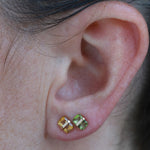 Bezel wrapped peridot stud- half pair Earrings E3111CIT-and-E3111PD_7682e8e9-aabf-4990-b61e-2345bc423ab5