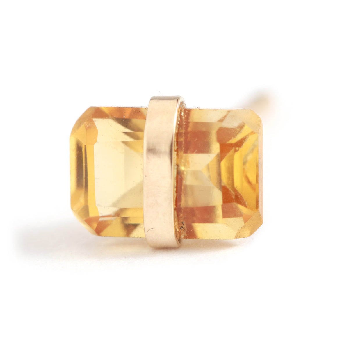 Bezel Wrapped Baguette Stud (half pair)