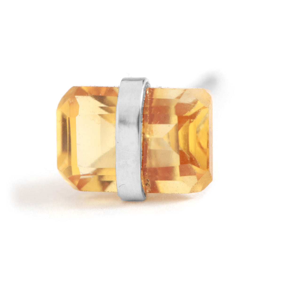 Bezel Wrapped Baguette Stud (half pair)