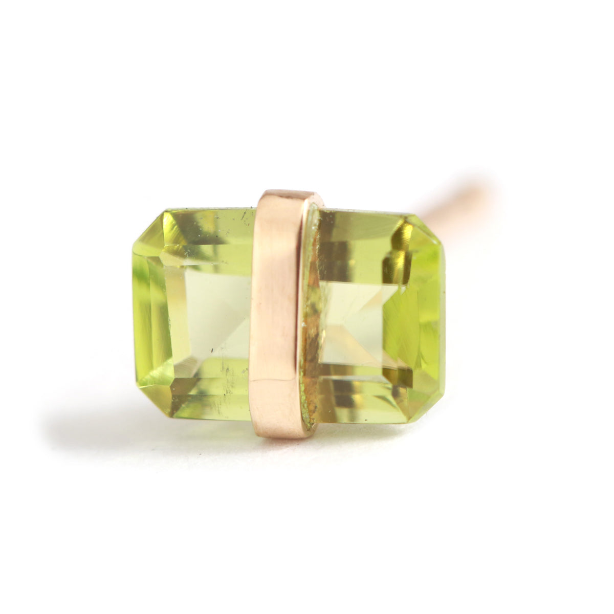 Bezel Wrapped Baguette Stud (half pair)