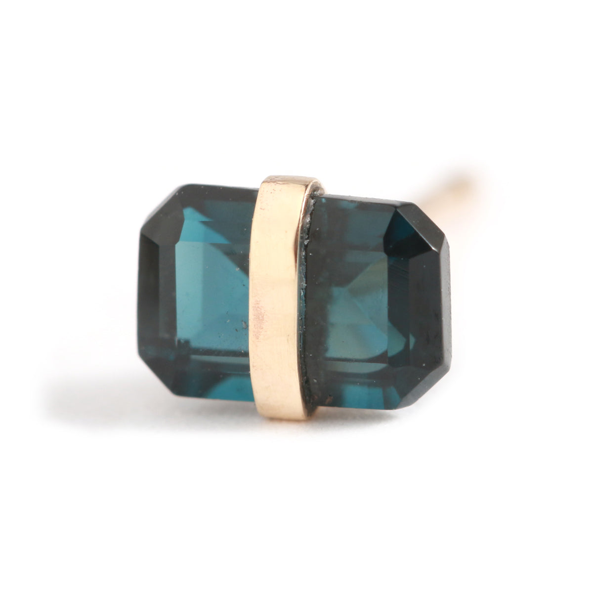 Bezel Wrapped Baguette Stud (half pair)