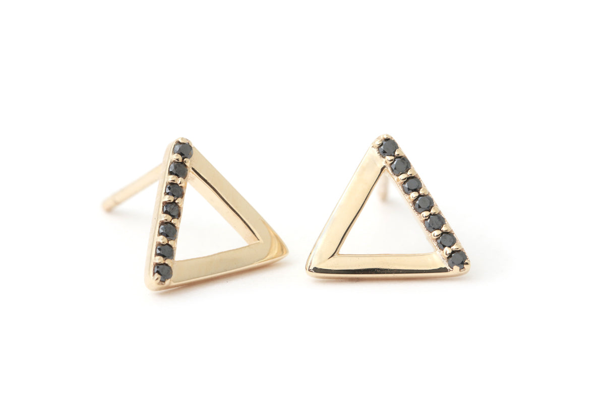 Black Diamond Trifecta Stud Earrings Earrings E3146BLK