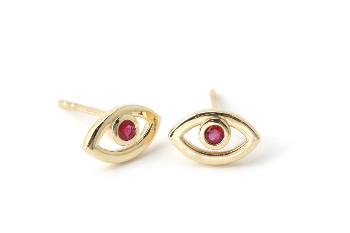 Ruby Eyes Open Stud Earrings Earrings E3158Rcopy