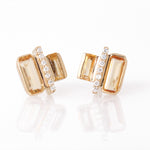 Cityscape Citrine and Diamond Tower Stud Earrings Earrings E3164GCITcopy