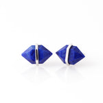Large Herkimer Cut Lapis Stud Earrings Earrings E3180LAPcopy