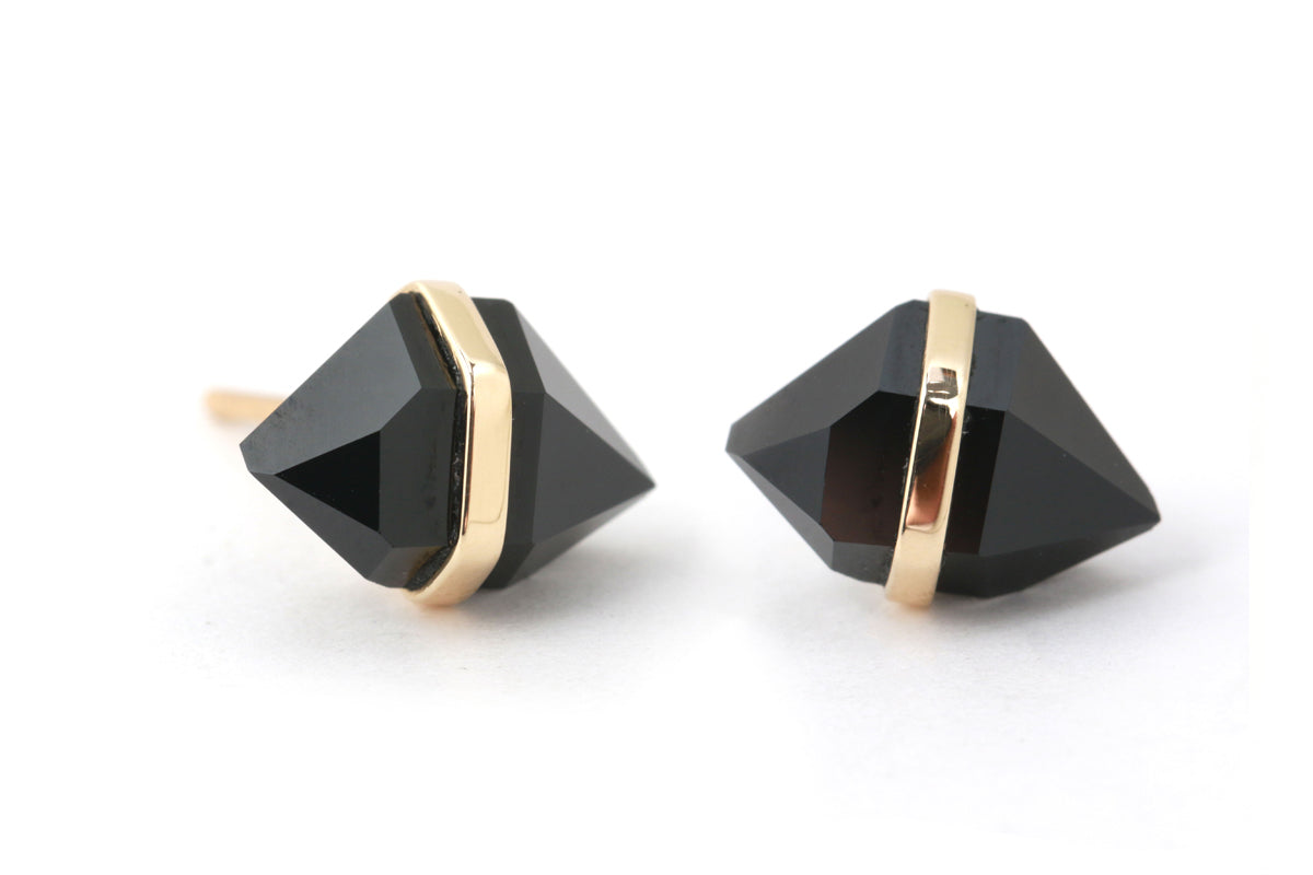 Large Herkimer cut Onyx Stud Earrings Gold Earrings E3180ON_be072a07-6db7-457c-a449-97c790b02ac9