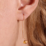 Citrine Threader Earrings Earrings E3185GCIT-OM